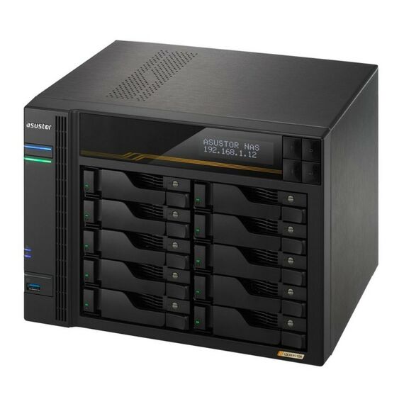 Платформа СХД Asustor AS6810T 10 Bay, 4xM.2, 2x5GLAN, 2x10GLAN, 16GB (Max.64GB), DDR5, 2xUSB-C, 3xUSB [90IX01T0-BW3S00] фотографии