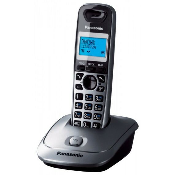 Радиотелефоны DECT: Радиотелефон Panasonic KX-TG2511RUM АОН, спикерфон, 18/170ч, т/книга 50 номеров, монохром фотографии