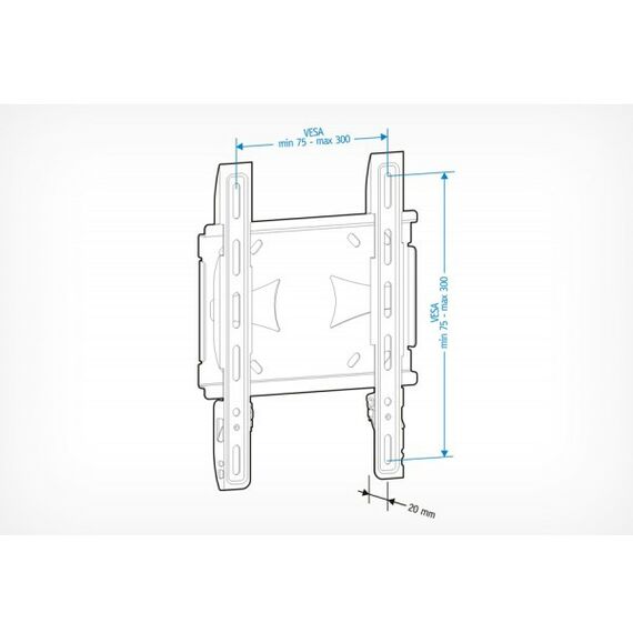Крепеж для аудио-видео техники: Кронштейн Holder LCDS-5045 19"–40", до 45 кг, Vesa 75х75, 100х100, 200х100, 200х200, 200х300, 300х300 мм., расстояние от стены 20 мм. фотографии