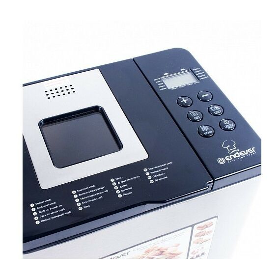 Хлебопечки: Хлебопечь Endever Skyline MB-54 вес выпечки до 750 г, регулировка веса выпечки, мощность 750 Вт, программ выпечки: 19, цвет черный/стальной фотографии