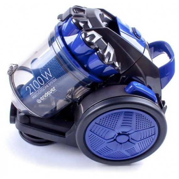 Пылесосы: Пылесос Endever SkyClean VC-560 обычный, уборка: сухая, циклон, мощность 2100 Вт, мощность всасывания 400 Вт, цвет черно-синий фотографии