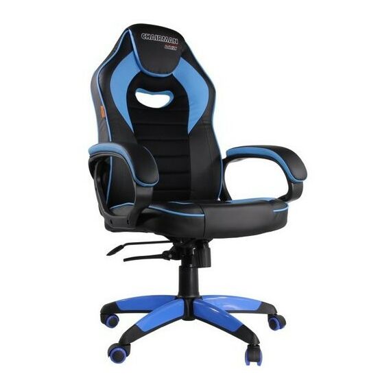 Стулья и кресла: Игровое кресло Chairman Game 16 чёрный/голубой [7024556] фотографии