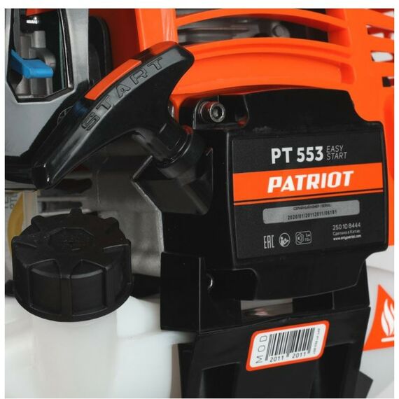 Триммеры: Бензотриммер Patriot PT 553 3.0 л.с/2.2кВт, 52 см3, нож/леска 2.4мм, неразборная штанга [250108444] фотографии