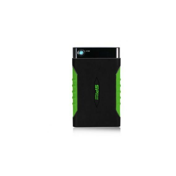 Внешние жесткие диски: Внешний HDD Silicon Power Armor A15 1Tb Black-Green 2.5" USB3.0 RTL [SP010TBPHDA15S3K] фотографии