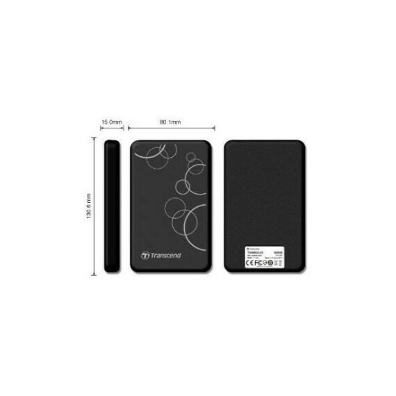 Внешние жесткие диски: Внешний жесткий диск Transcend StoreJet 25A3 1Tb USB3.0 Portable 2.5" EXT RTL [TS1TSJ25A3K] фотографии