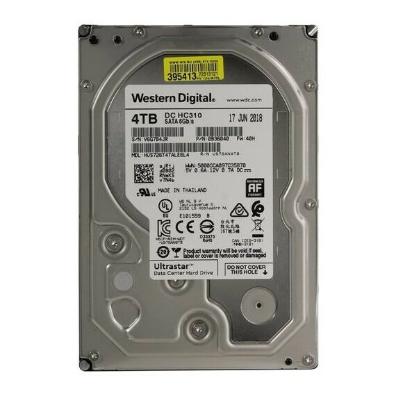 Жесткие диски: Жёсткий диск Western Digital 4 Tb Ultrastar DC HC310 SATA 6Gb/s 3.5" 7200rpm 256Mb [HUS726T4TALE6L4] фотографии