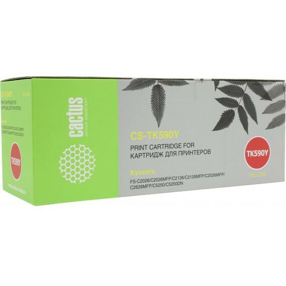 Для Kyocera: Картридж Cactus CS-TK590Y Yellow для Kyocera FS-C2026/2126/2526/2626/5250 фотографии