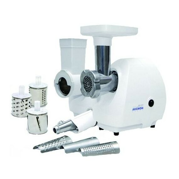 Мясорубки: Мясорубка Аксион М25.02 мощность 1500 Вт, перерабатывает 1.6 кг/мин, корпус из пластика, белый фотографии