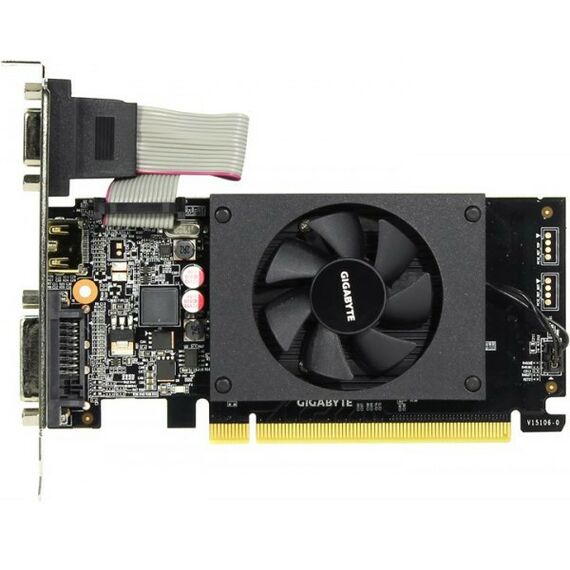 Видеокарты: Видеокарта GigaByte GeForce GT710 2Gb <PCI-E> DDR-3 D-SubDVI+HDMI RTL [GV-N710D3-2GL] фотографии