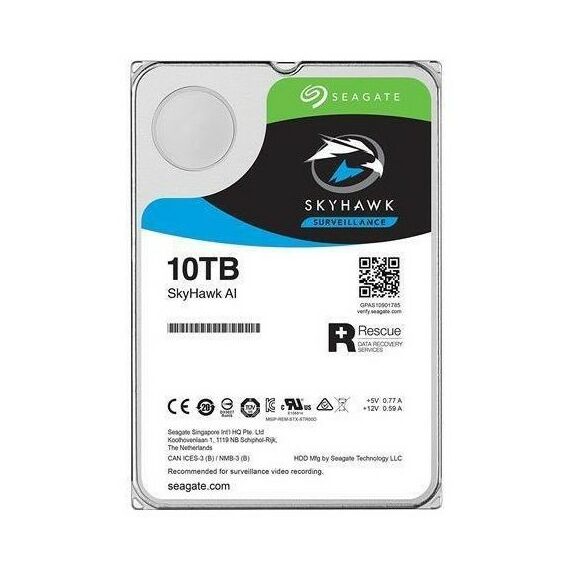 Жесткие диски: Жесткий диск Seagate 10 Tb SkyHawk AI SATA 6Gb/s 3.5" [ST10000VE0008] фотографии