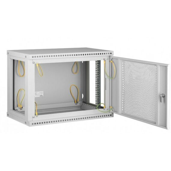 Шкафы и стойки: Настенный разборный шкаф TLK TWI-096045-R-P-GY 19", 9U, перфорированная дверь, Ш600хВ436хГ450мм, 1 пара монтажных направляющих, серый фотографии