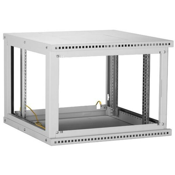 Шкафы и стойки: Настенный разборный шкаф TLK TWI-156060-R-G-GY 19", 15U, стеклянная дверь, Ш600хВ703хГ600мм, 2 пары монтажных направляющих, серый фотографии