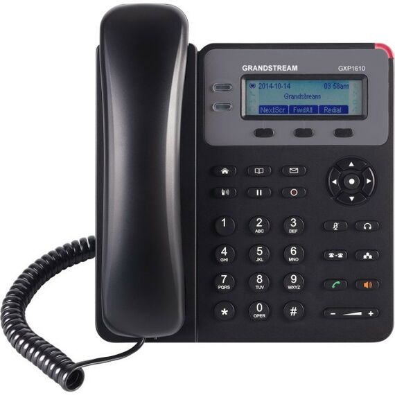 VoIP оборудование: Телефон IP Grandstream GXP-1610 black 2 SIP линии, графический дисплей и качественный звук, БП фотографии