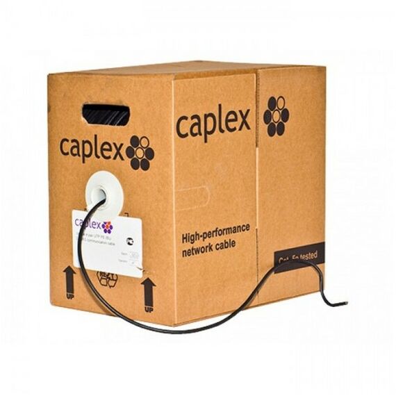 Кабель и разъемы: Кабель UTP уличный  Caplex IZ-C4F5-0203-R305 Cat 5e 4 пары, FTP (-60°C/+60°С), чёрный, коробка 305 м фотографии