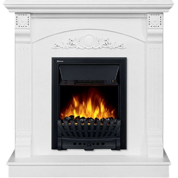 Камины: Портал Firelight Barocco Classic белый фотографии