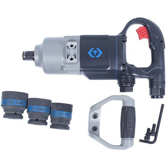 Пневмогайковерты: Гайковерт пневматический ударный King Tony P33671-160B 3/4", 2170 Нм, 3 торцевые головки в комплекте фотографии
