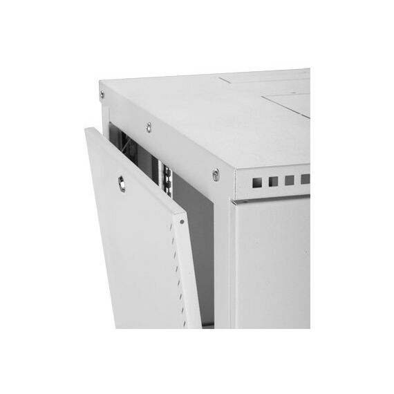 Шкафы и стойки: Настенный разборный шкаф TLK TWI-126060-R-G-GY 19", 12U, стеклянная дверь, Ш600хВ569хГ600мм, 2 пары монтажных направляющих, серый фотографии