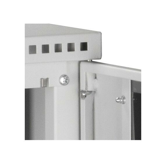 Шкафы и стойки: Настенный разборный шкаф TLK TWI-126060-R-G-GY 19", 12U, стеклянная дверь, Ш600хВ569хГ600мм, 2 пары монтажных направляющих, серый фотографии