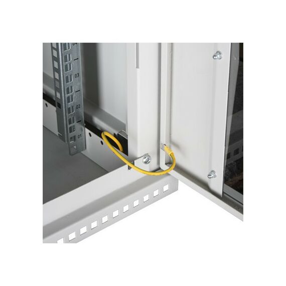 Шкафы и стойки: Настенный разборный шкаф TLK TWI-126060-R-G-GY 19", 12U, стеклянная дверь, Ш600хВ569хГ600мм, 2 пары монтажных направляющих, серый фотографии