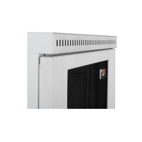 Шкафы и стойки: Настенный разборный шкаф TLK TWI-126060-R-G-GY 19", 12U, стеклянная дверь, Ш600хВ569хГ600мм, 2 пары монтажных направляющих, серый фотографии