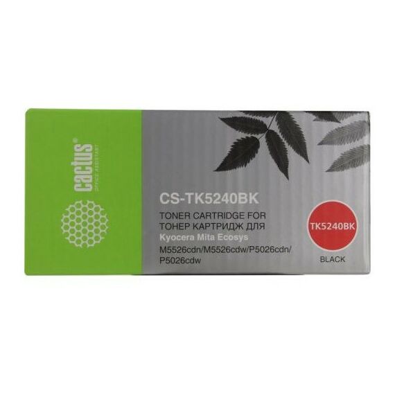 Для Kyocera: Картридж Cactus CS-TK5240BK Black для  Kyocera Ecosys M5526cdn/M5526cdw/P5026cdn фотографии