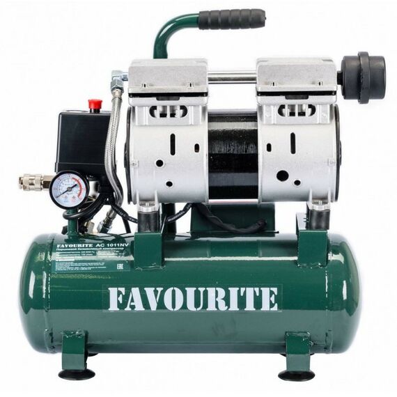 Компрессоры: Компрессор поршневой Favourite АС 1011NV 1.1кВт, 10л, 120л/мин, безмасляный фотографии