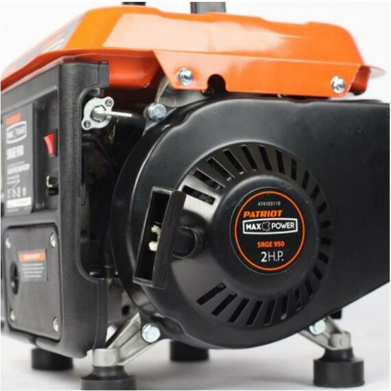 Электростанции: Электростанция Patriot Max Power SRGE 950 650/800Вт, расход 0.9л/ч, бак 4.2л, 16кг [474103119] фотографии