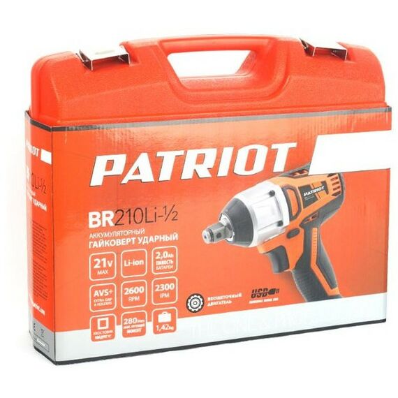 Гайковерты, отвертки: Гайковерт аккумуляторный ударный Patriot BR 210Li 1/2, 21 В, 2600 об/мин, 2300 уд/мин, Li-Ion [180301560] фотографии