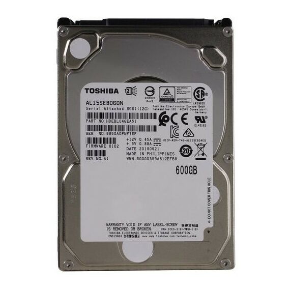 Жесткие диски: Жёсткий диск Toshiba 600 Gb SAS 12Gb/s 2.5" [AL15SEB060N] фотографии