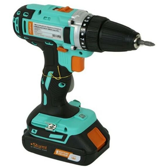 Дрели и шуруповерты: Дрель-шуруповерт аккумуляторная Sturm! CD3618 18 В, 2.0 Ач, 30 Нм фотографии