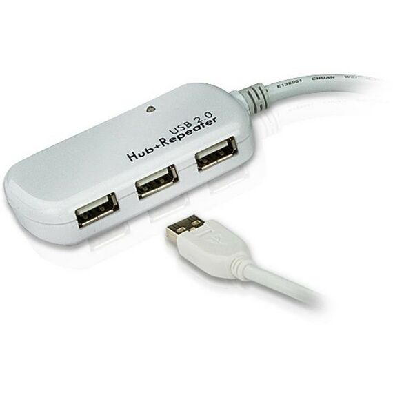 KVM-переключатели: KVM-переключатель ATEN UE2120H USB 2.0 4-Port Hub with Extension Cable 12m фотографии