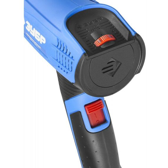 Фены технические: Фен технический Зубр Профессионал ФТ-П1800 К керамический изолятор, электронная регулировка температуры, 2 режима: 80-550град, 350/550л/мин, кейс, 1800Вт [ФТ-П1800 К] фотографии