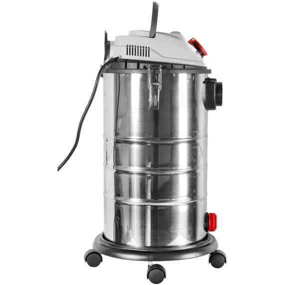 Строительные пылесосы: Пылесос строительный РЕСАНТА ПС-1500/30 1500 Вт, 30 л, 40 л/сек, влажная уборка, выдув, розетка для инструмента фотографии