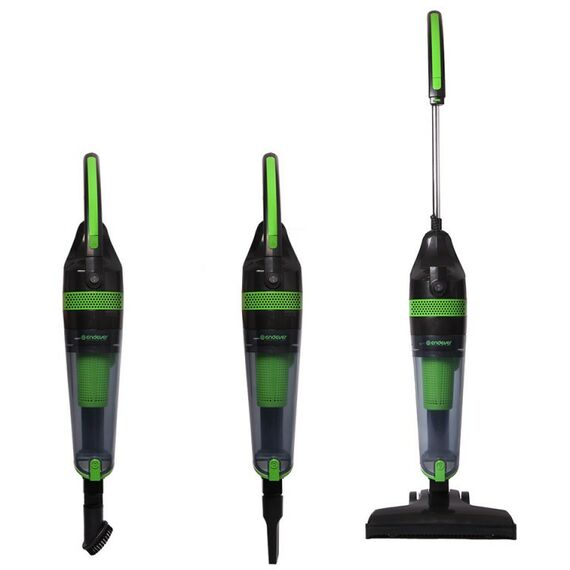 Пылесосы: Пылесос циклон вертикальный Endever SkyClean VC-292 650 Вт / 120 Вт, цвет черный/зеленый, HEPA-фильтр [90027] фотографии