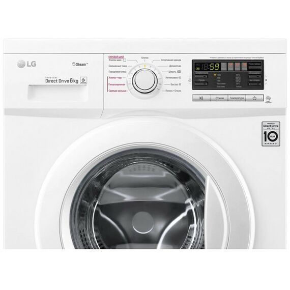 Стиральные машины: Стиральная машина LG F1296NDS0 узкая 44 см, загрузка 6 кг, прямой привод фотографии