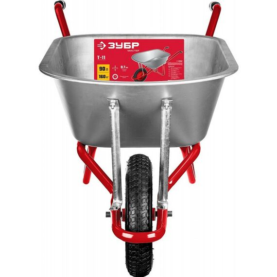 Тачки строительные: Тачка садово-строительная Зубр Т-11 одноколесная, 160 кг [39962] фотографии