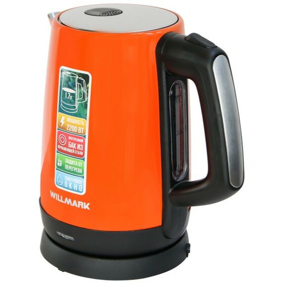 Чайники, термопоты: Чайник WILLMARK WEK-1758S оранжевый фотографии