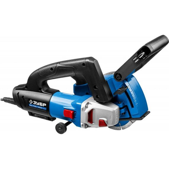 Штроборезы, бетонорезы: Штроборез (бороздодел) Зубр Профессионал ЗШ-П30-1400 ПСТК макс. глуб. 30 мм, 125 мм, подключ. пылесоса, плавн пуск, защита от перегрузки, 1400 Вт, кейс фотографии