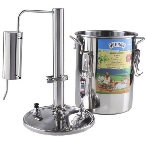 Сепараторы и дистилляторы: Дистиллятор  Первач Элит-Аромат 14Т 14л, термометр фотографии