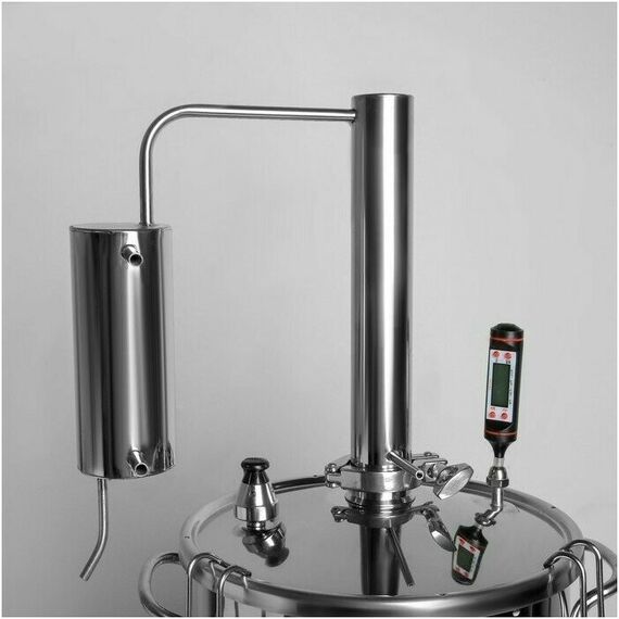 Сепараторы и дистилляторы: Дистиллятор  Первач Элит-Аромат 17л, термометр фотографии