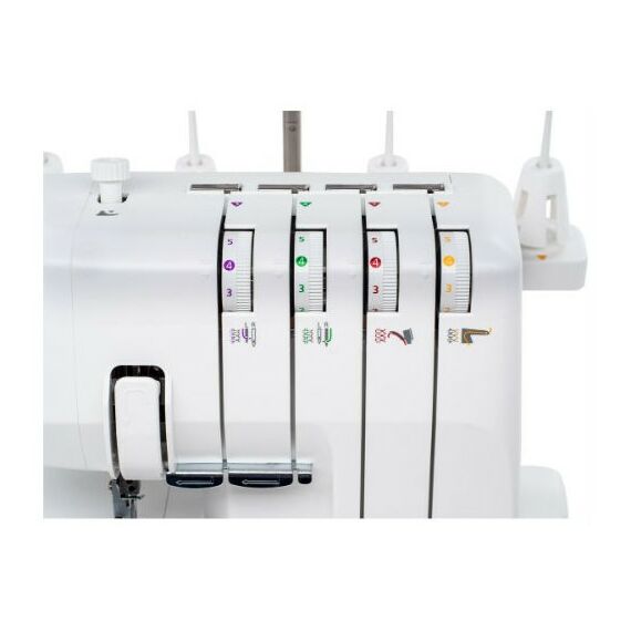 Швейные машинки: Оверлок Necchi 4455D 2, 3, 4-ниточный шов, дифференциальная подача, скорость 1200 стежков/мин фотографии