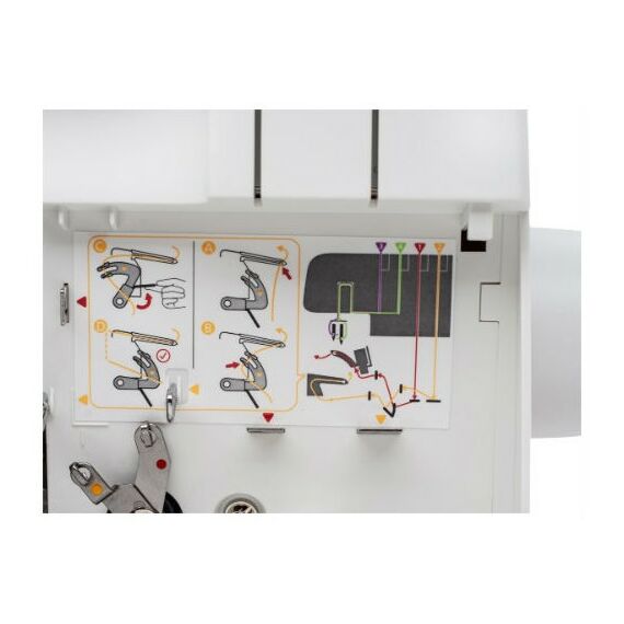 Швейные машинки: Оверлок Necchi 4455D 2, 3, 4-ниточный шов, дифференциальная подача, скорость 1200 стежков/мин фотографии