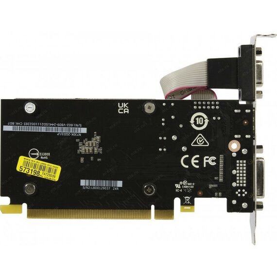 Видеокарты: Видеокарта MSI GeForce GT 730 2Gb <PCI-E> GDDR3 HDMI+DVI-D+D-Sub RTL [N730K-2GD3/LP] фотографии