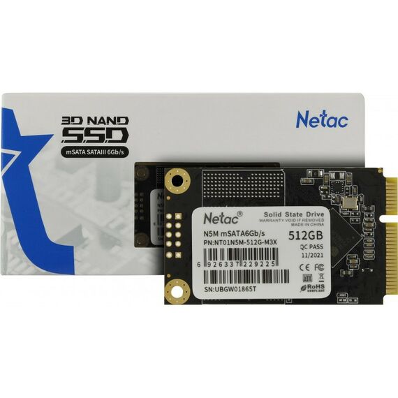 SSD-накопители: SSD-накопитель Netac 512 Gb mSATA 6Gb/s [NT01N5M-512G-M3X] фотографии