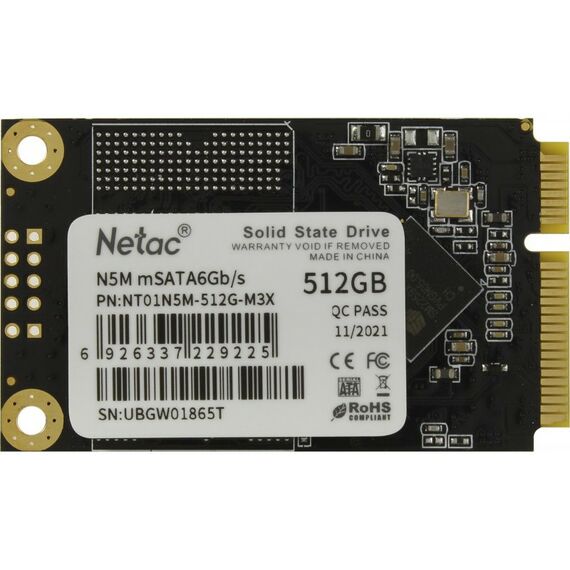SSD-накопители: SSD-накопитель Netac 512 Gb mSATA 6Gb/s [NT01N5M-512G-M3X] фотографии