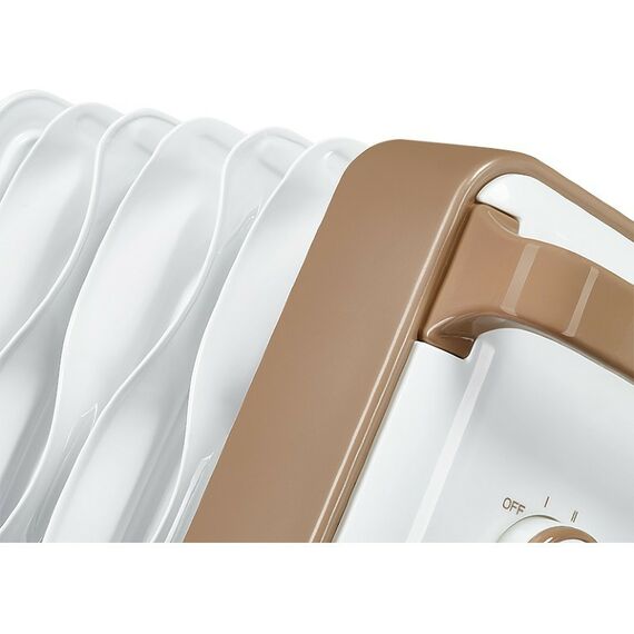 Масляные радиаторы: Масляный радиатор Electrolux Wave EOH/M-9209 мощность обогрева 2000 Вт, число секций: 9, термостат, колеса для перемещения, цвет белый фотографии