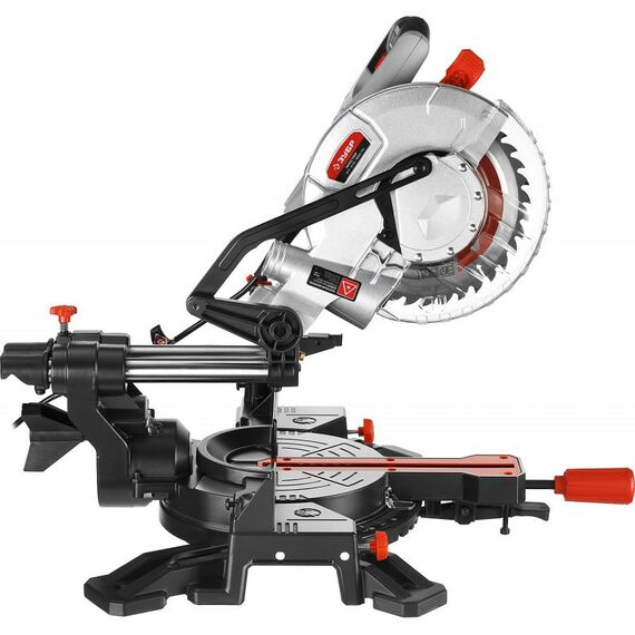 Торцовочные пилы: Пила торцовочная с протяжкой Зубр ЗПТ-210-1600 ПЛ d 210 х 30 мм, 1600 Вт фотографии