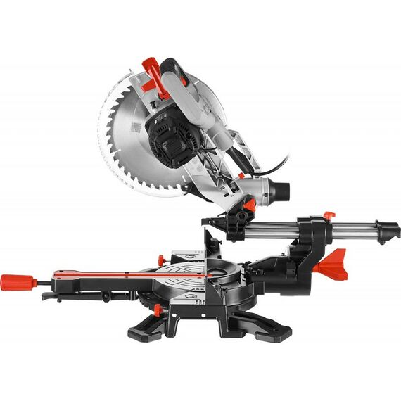 Торцовочные пилы: Пила торцовочная с протяжкой Зубр ЗПТ-255-1800 ПЛ d 255 х 30 мм, 1800 Вт фотографии