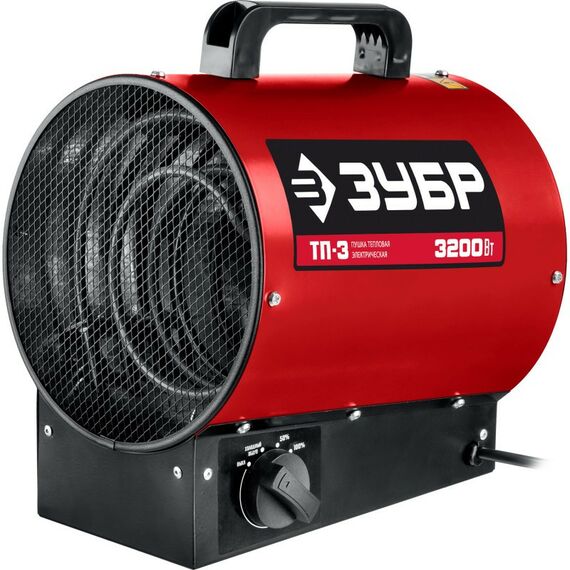 Тепловые пушки: Электрическая тепловая пушка Зубр ТП-3 3.2 кВт фотографии