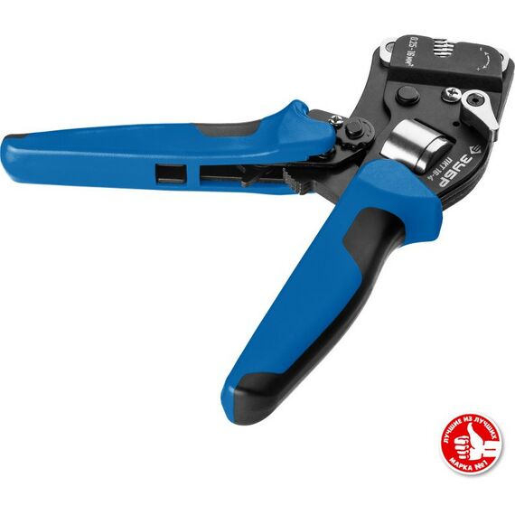 Электромонтажный инструмент: Пресс-клещи торцевые для втулочных наконечников Зубр Профессионал ПКТ-16-4 0.25 - 16 мм.кв [22694] фотографии